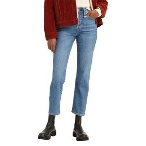 Levi's Women's Wedgie High Rise Straight Medium Wash Jeans